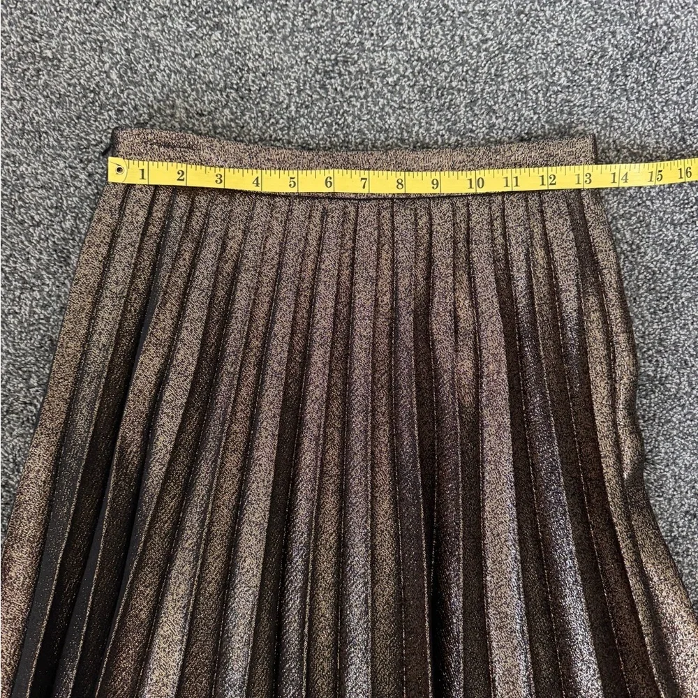 Kate Spade Metallic Pleated Skirt Evening Special Occasion Size 4 zipper entry